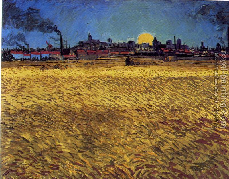 Vincent Van Gogh : Wheat Field with Setting Sun
